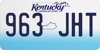 KY license plate 963JHT