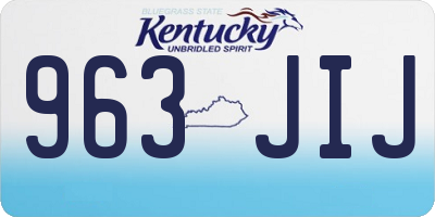 KY license plate 963JIJ