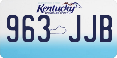 KY license plate 963JJB