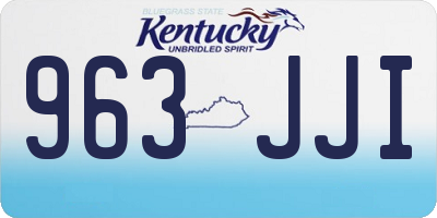 KY license plate 963JJI