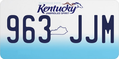 KY license plate 963JJM