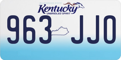 KY license plate 963JJO