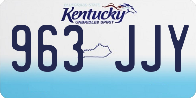 KY license plate 963JJY