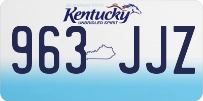 KY license plate 963JJZ