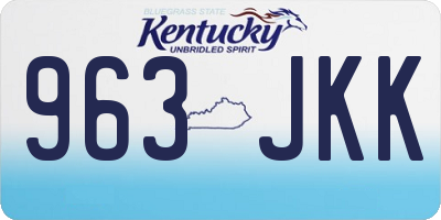 KY license plate 963JKK