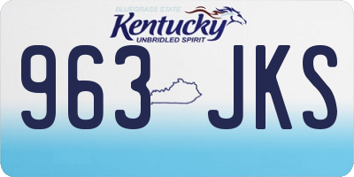 KY license plate 963JKS