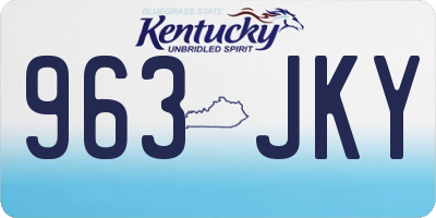KY license plate 963JKY