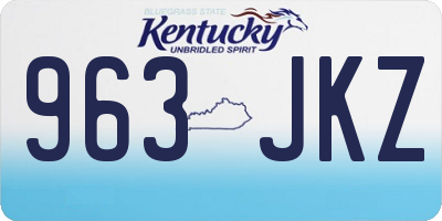 KY license plate 963JKZ