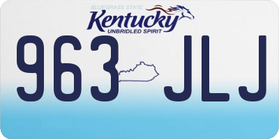 KY license plate 963JLJ