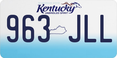 KY license plate 963JLL