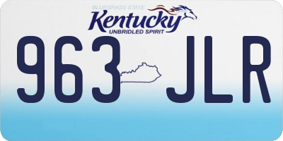 KY license plate 963JLR
