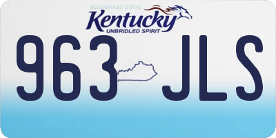 KY license plate 963JLS