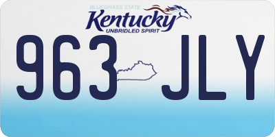 KY license plate 963JLY