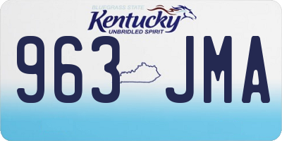 KY license plate 963JMA