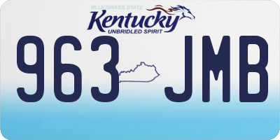 KY license plate 963JMB