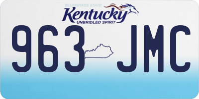 KY license plate 963JMC