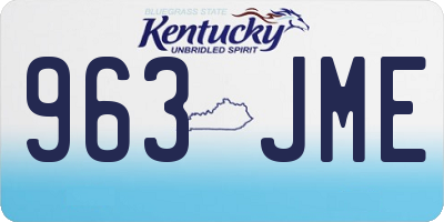 KY license plate 963JME