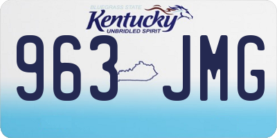 KY license plate 963JMG