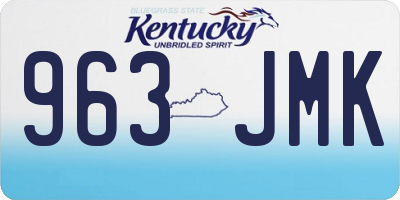 KY license plate 963JMK