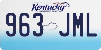 KY license plate 963JML