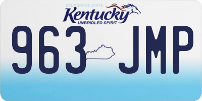 KY license plate 963JMP