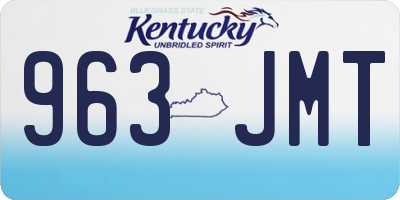 KY license plate 963JMT