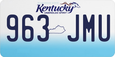 KY license plate 963JMU