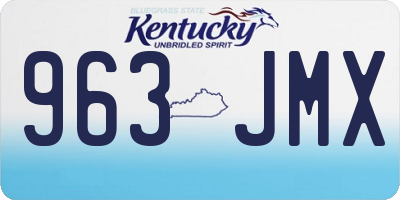 KY license plate 963JMX