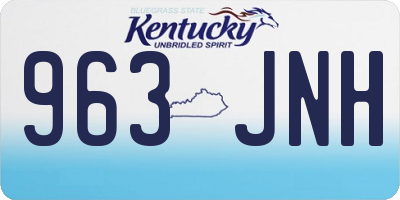 KY license plate 963JNH