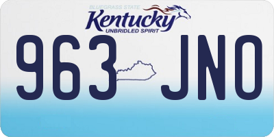 KY license plate 963JNO