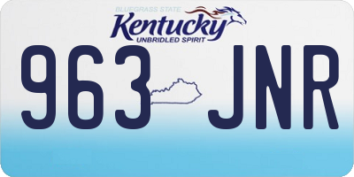 KY license plate 963JNR