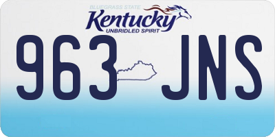 KY license plate 963JNS