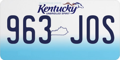 KY license plate 963JOS
