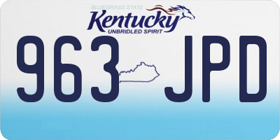 KY license plate 963JPD