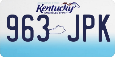 KY license plate 963JPK