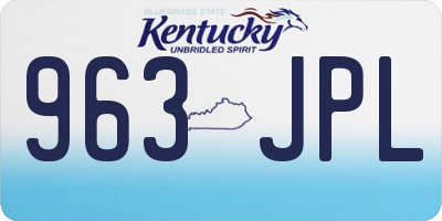 KY license plate 963JPL