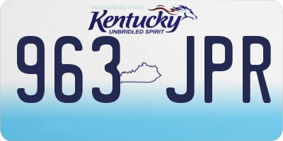 KY license plate 963JPR