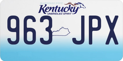 KY license plate 963JPX