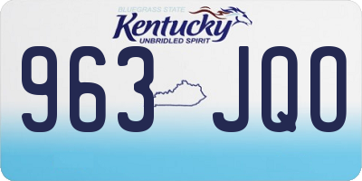 KY license plate 963JQO