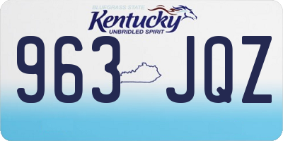 KY license plate 963JQZ