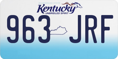 KY license plate 963JRF
