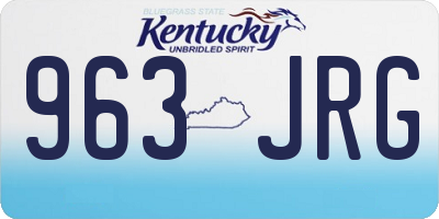 KY license plate 963JRG