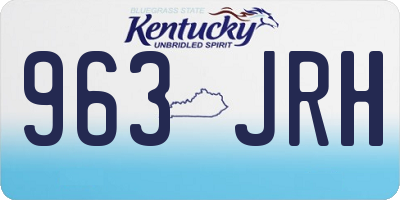 KY license plate 963JRH