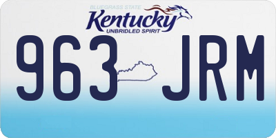 KY license plate 963JRM