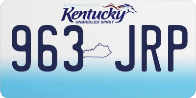 KY license plate 963JRP