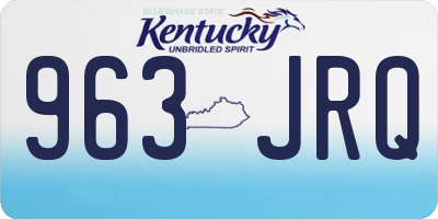 KY license plate 963JRQ
