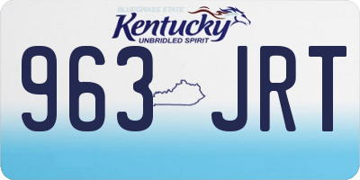 KY license plate 963JRT