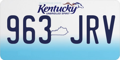 KY license plate 963JRV