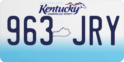 KY license plate 963JRY