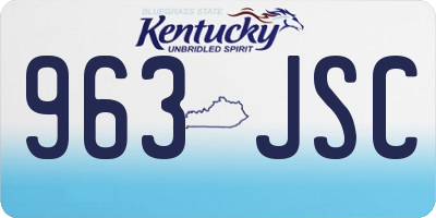 KY license plate 963JSC